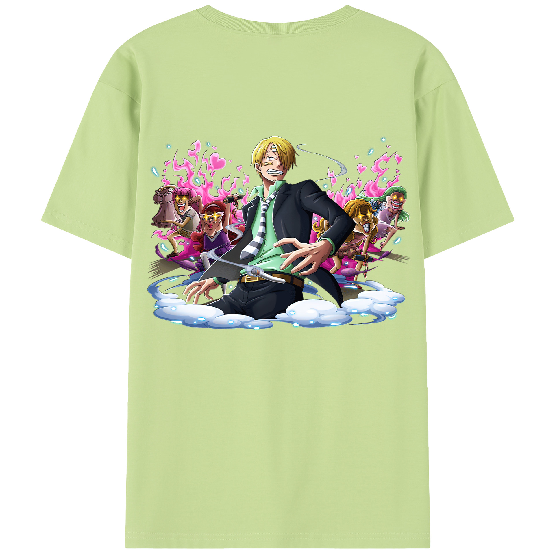 ワンピース サンジ ONE PIECE Sanji 綿100％半袖Tシャツ（背面プリント）